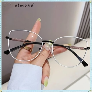 ALMOND Óculos De Proteção Para Computador , Gatos Com Bloqueio De Luz Azul Estrutura De Metálicos , Suporte Retro Óptico Personalizado Anti-Mulheres E Homens