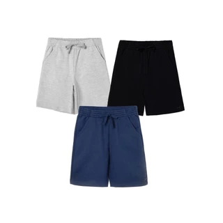 Kit Com 3 Bermudas Básica Infantis Menino Em Moletom Hering Kids