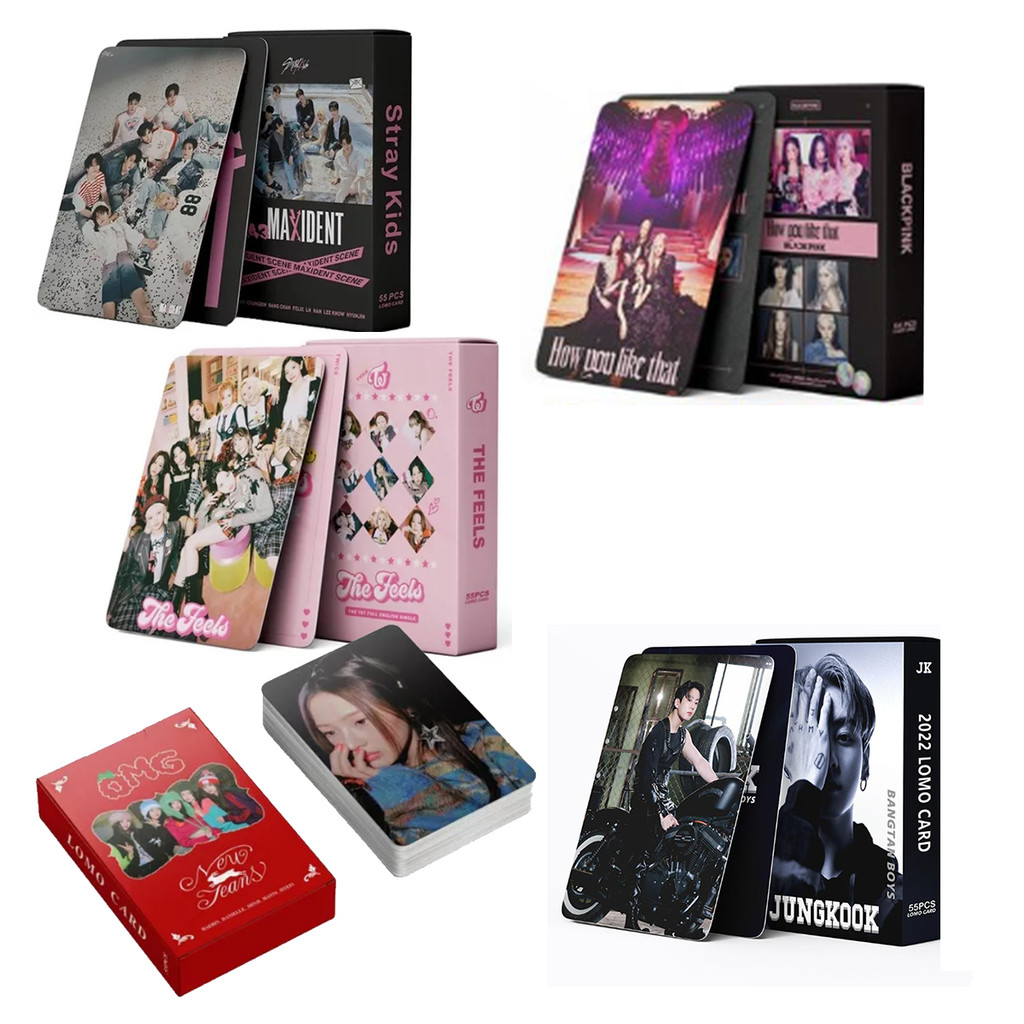 Lomo card Kpop black pink bts itzy jung le sserafim Stray Kids