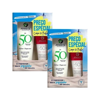 Kit 2 und Kit Anasol FPS 50 Facial 60g + FPS 50 Corpo 200g