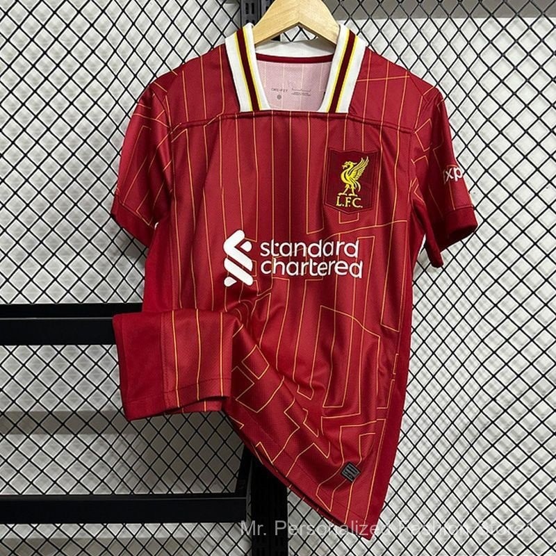 2425 verão novo Liverpool casa camisa 11 Salah uniforme de futebol adulto impressão masculina