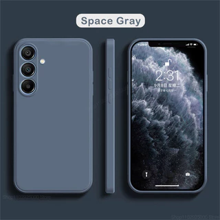 Para Samsung A15 A14 Estojo De Luxo Silicone Líquido Quadrado Galaxy A15 A 15 5G Capa Protetora À Prova De Choque