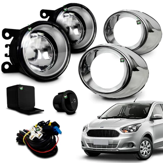 Kit Farol Auxiliar Milha Ka 2015 16 2017 2018 Botao Tic Tac