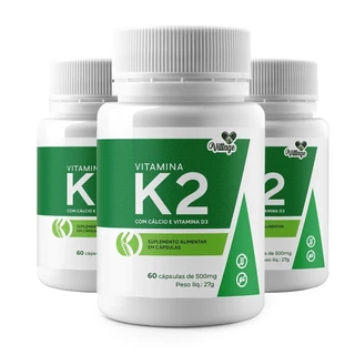 3X Vitamina K2 Mk7 Cálcio D3 Menaquinona-7 Envio Imediato em Oferta na Shopee
