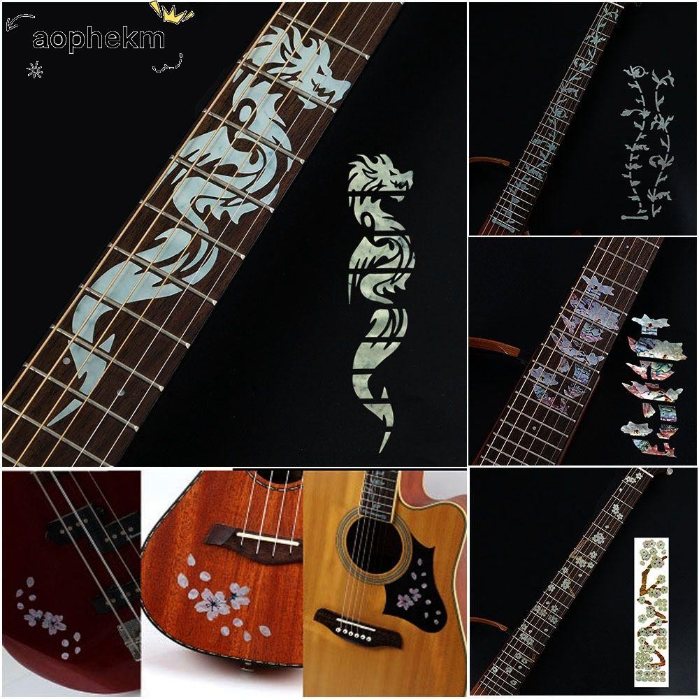 AOPHEKM Adesivos Ultra Finos Peças De Guitarra Elétrica De Alta Qualidade Decorações De Instrumentos Musicais Cross Inlay