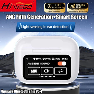 2024 Original A9 Pro Tela De Toque ANC Verdadeiro Fone De Ouvido Sem Fio TWS Cancelamento Ruído Bluetooth 5.3 Longa Resistência