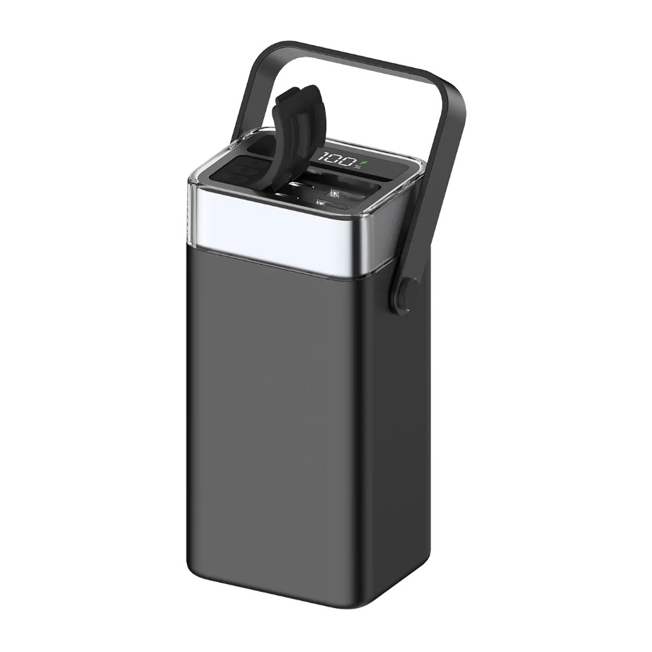 Carregador portátil turbo Power bank 40.000 Duas entrada tipo-C + 2 USB 50% 40min