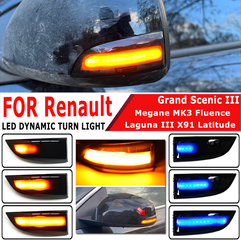 Dynamische Blinker Spiegel Renault - 2-tlg., Sequentielle LED, Megane MK3