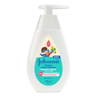 Johnson's Kids Sabonete Líquido Limpeza Super Poderosa 400ml em Oferta na Shopee