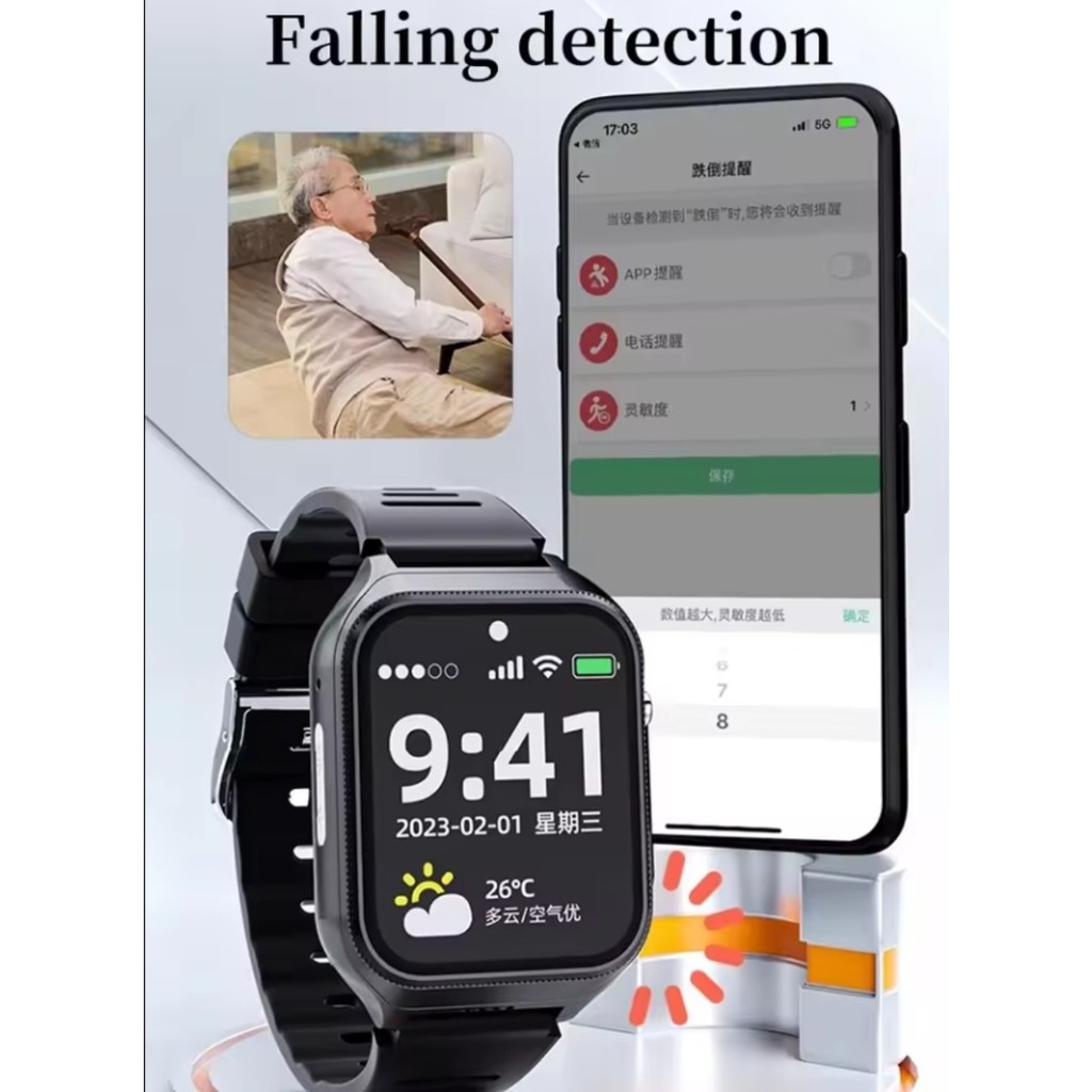 Smartwatch Relógio Inteligente Para Idosos Detecção De Queda