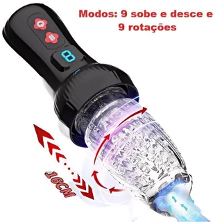 Masturbador Masculino Giratório Sobe e Desce SEX SHOP MMA-051