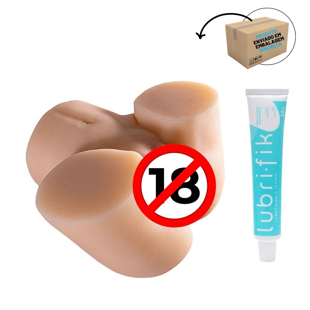 Masturbador Masculino em Formato de Bunda + Lubrifik lubrificante Intimo 50g