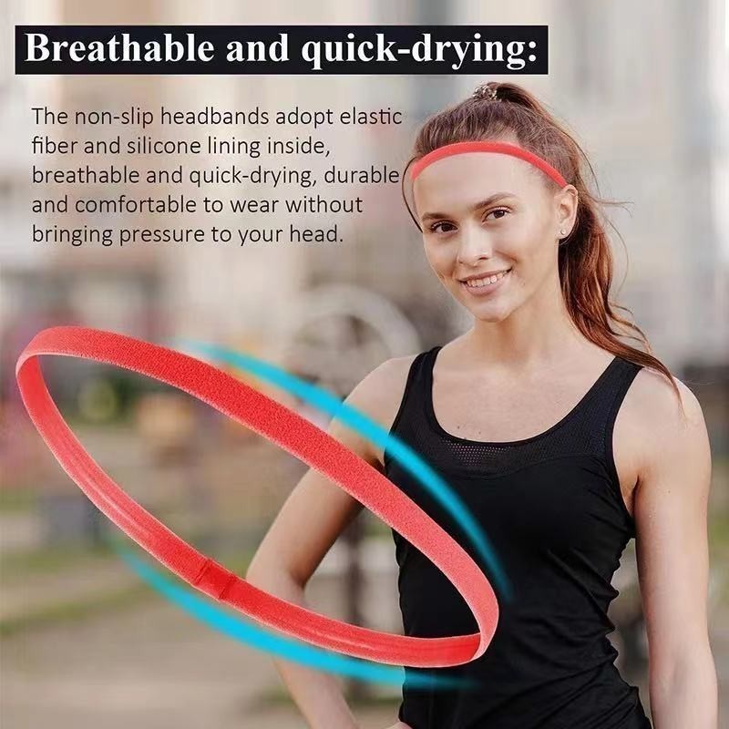 Faixa De Cabelo Elástica Antiderrapante 10MM Popular Yoga Sports Headband Running Fitness