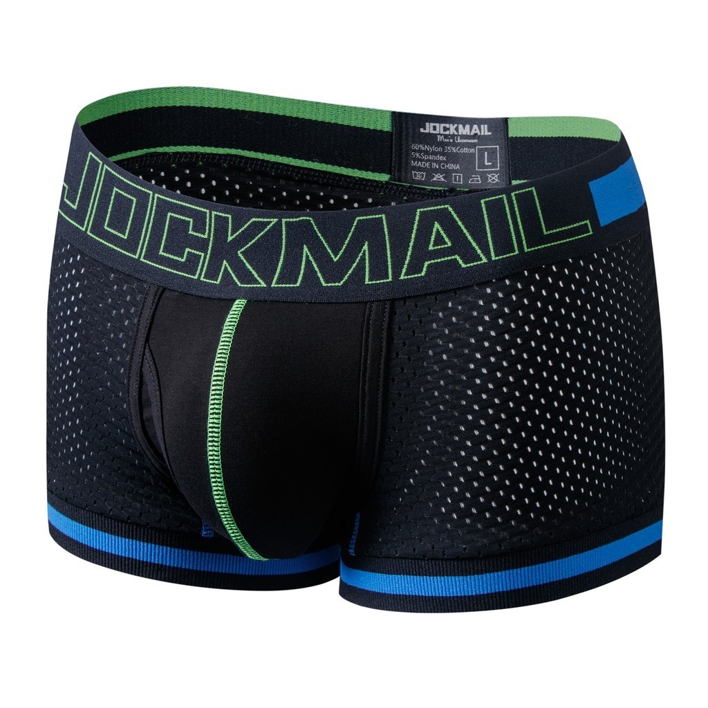 Jockmail Boxer Briefs Boxer De Malha Masculina Sexy U Convex Boxer Briefs Shopee Brasil 2169