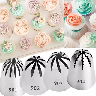 Bicos De Flor De Rosa De Aço Inoxidável Tamanho Grande Bolo De Creme De Pastelaria Russo Dicas De Cupcake Decorativo Ferramenta De Cozimento