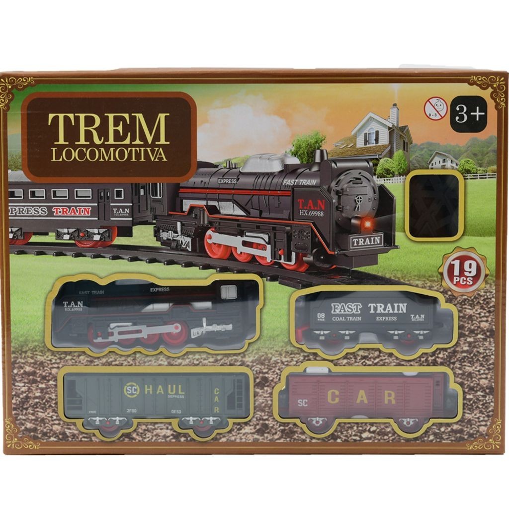 Pista de Trem - Locomotiva de Carga - Train Express - 91cm