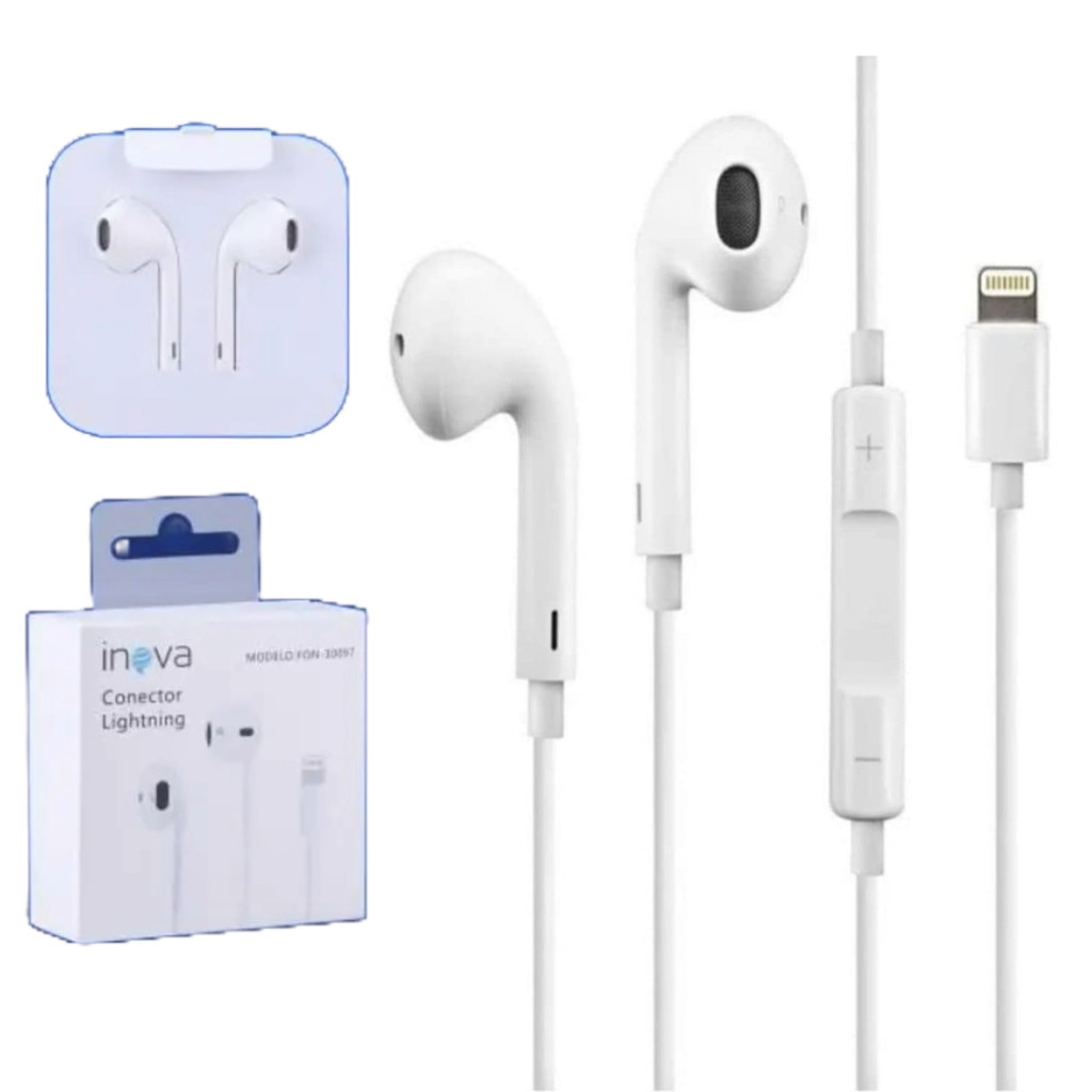 Fone de ouvido lightning com fio para iphone sem bluetooth original ...