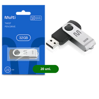 Pen Drive Twist 32GB 20 unidades Preto Multi - PD589K em Oferta na Shopee