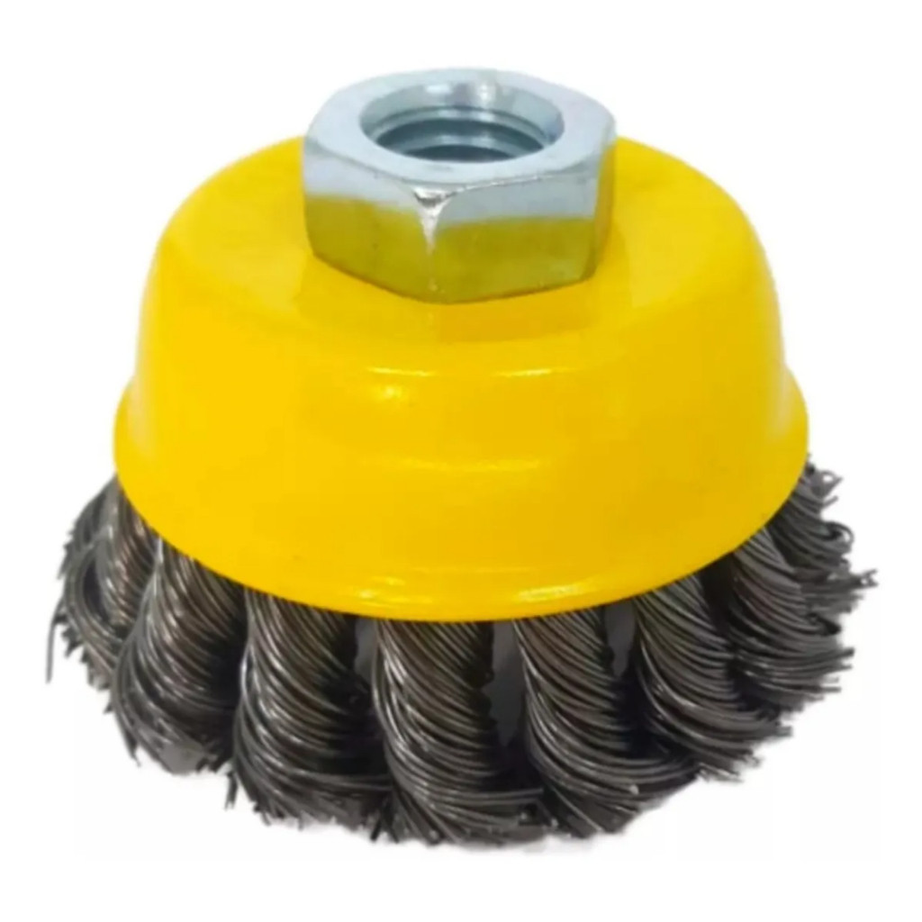 ESCOVA ACO COPO M14 TORCIDO 3" - 75MM | Shopee Brasil