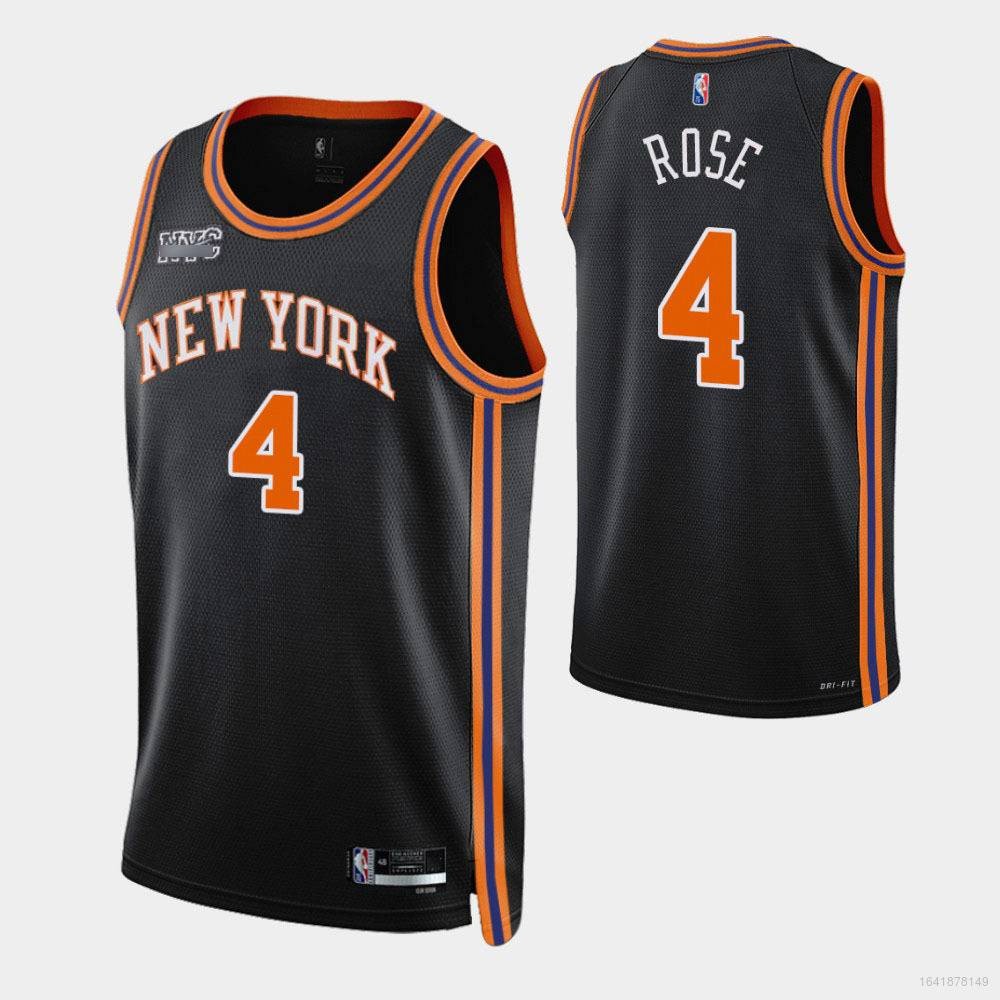 Camisa New York Knicks N-BA No . 4 Derrick Rose Retro Classic Jersey ...