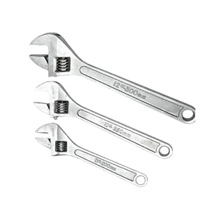Chave Inglesa Ajustável 8 10 12 15 18 Polegadas Cromada Revestida Reforçada Profissional