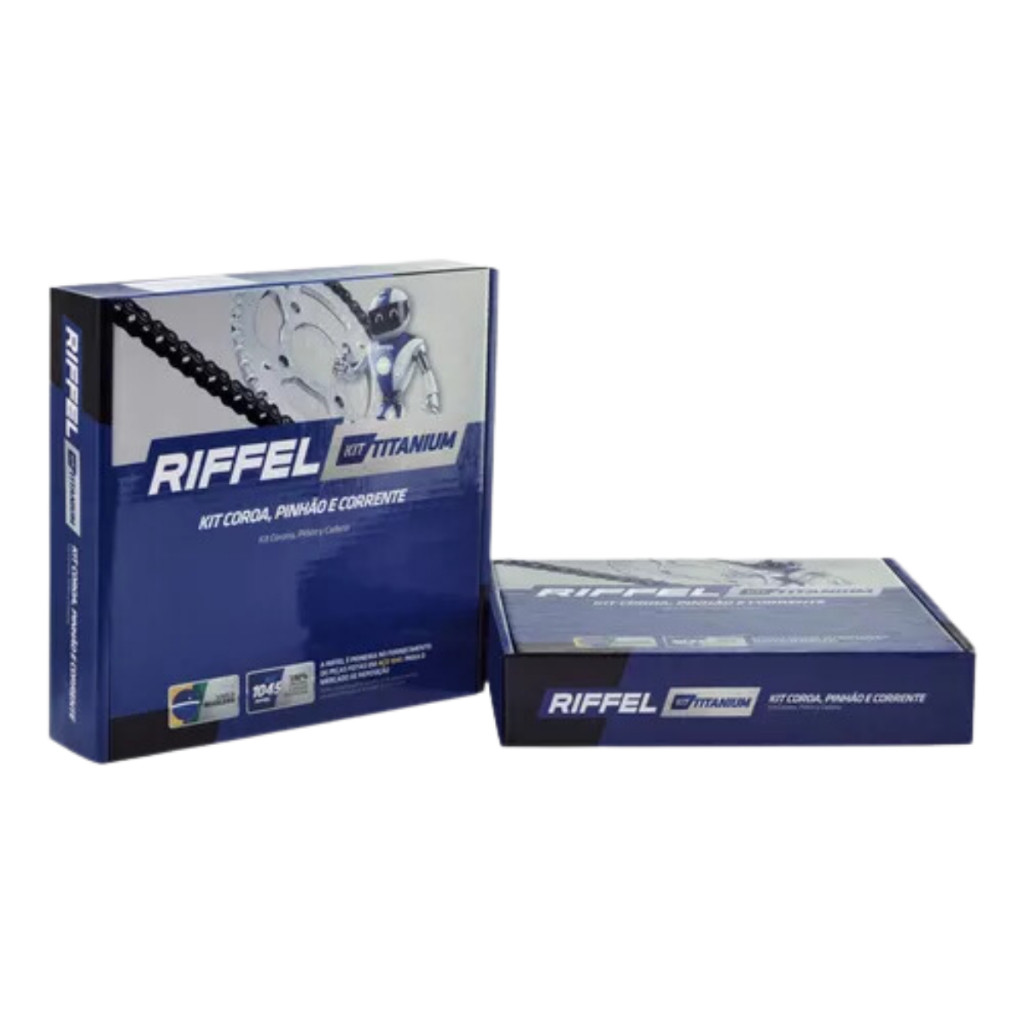 Kit Relação Transissão Riffel Ybr 125 Factor Titanium Aço