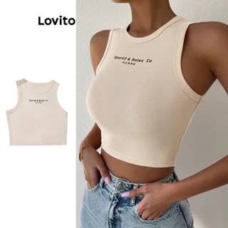 Lovito Casual Simples Básico Regata para Mulheres L99ED913