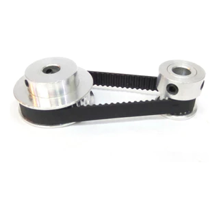 KIT Redução GT2 2:1 Polias 20 e 40 Dentes + Correia 200mm Largura 6mm Para Impressora 3D CNC Plasma Laser Robotica Automação