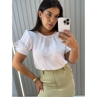 Blusa Duna Botão na Manga Isabella