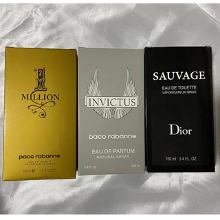 kit 3 perfumes masculino 100 ml cada (Milhão, Selvagem, e Invencivel)
