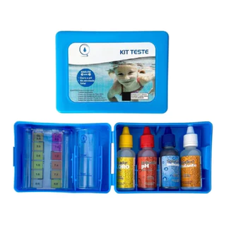 Kit Teste 3 em 1 Medidor Ph Cloro Alcalinidade Agua Piscinas