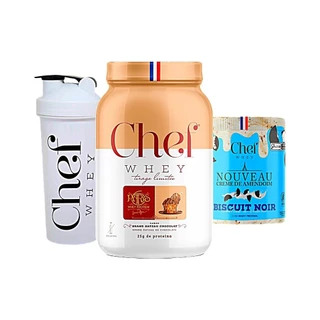 Kit Chef Whey Protein Gourmet Zero Lactose 800 + Creme de Amendoim 600g + Coqueteleira - Chef Whey em Oferta na Shopee