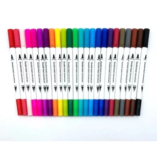 Kit 24/36/48 Caneta Brush Ponta Pincel Lettering Duas Pontas