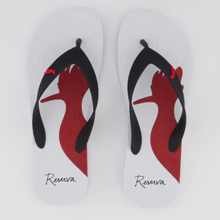 Chinelo Reserva RSVGO Branco e Preto