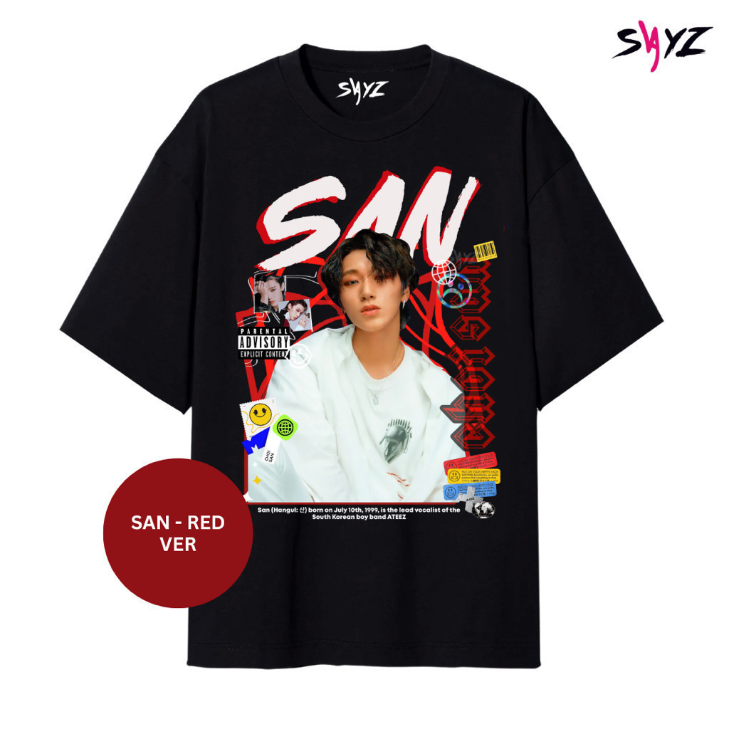 Camisa Camiseta Vintage Choi San Serie Ateez Atiny T-shirt Tecido