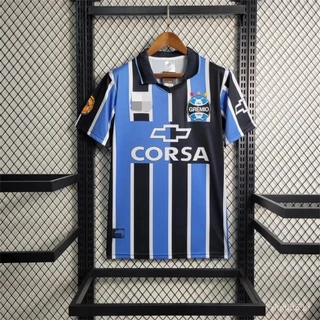Retro Shirt 1997-98 Season Grêmio Blue/White Polo Shirt For Home 6OOX