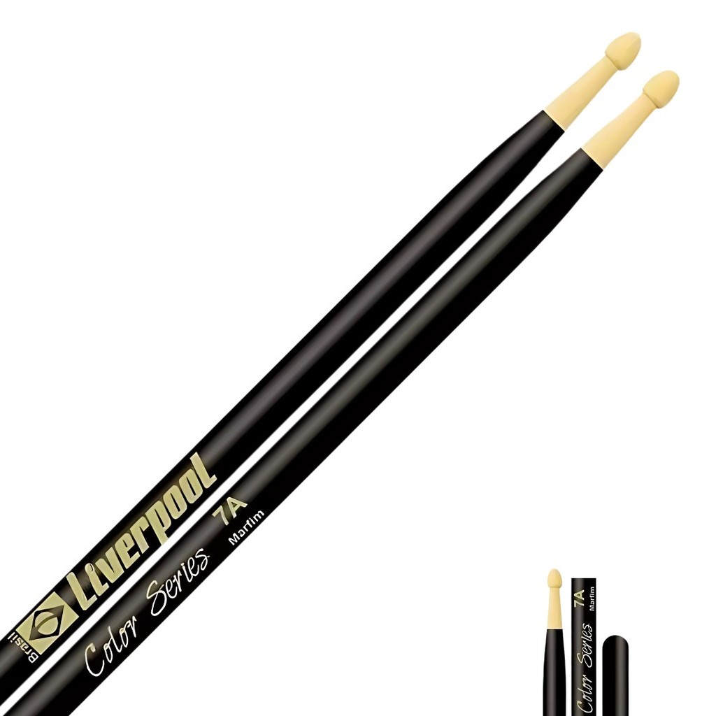 Baqueta 7A Liverpool Color Series Par Ponta de Madeira