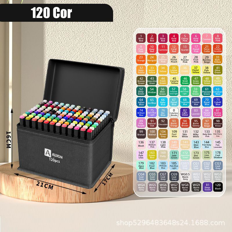 Caneta Marcador Touch com Ponta Dupla 60/80/120/168/262 Cores para