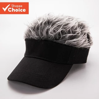 Boné Híbrido De Beisebol Peruca Com Protetor Solar-Design Peculiar Estilo Hip-Hop Para Acessórios De Festa (Unissex) em Oferta na Shopee