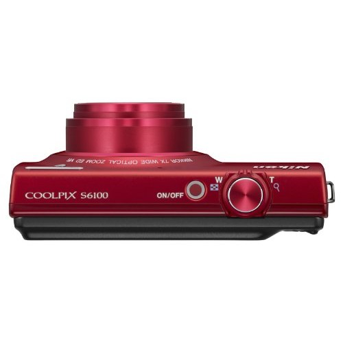 【訳あり】Nikon COOLPIX 赤 7倍ズーム デジタルカメラ　s6100 USED]Do Japão [Usado] Câmera digital Nikon COOLPIX S6100 Super Red