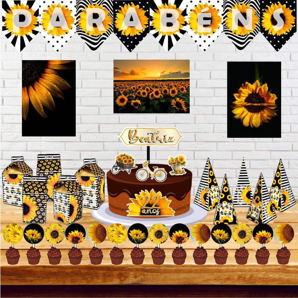 Kit Festa Só um Bolinho - Girassol