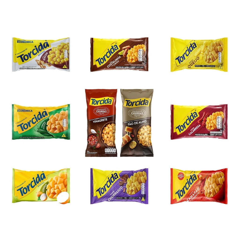 SALGADINHO TORCIDA 35G SABORES DIVERSOS 26 UNIDADES | Shopee Brasil