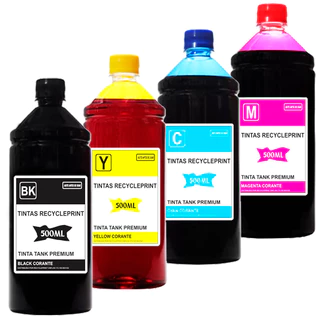 4x 500ml Tinta Compatível Impressora Epson L3250 L395 L3110 L3150