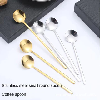 Colher De Sobremesa , Xícara De Chá Requintada Café Sopa De Aço Inoxidável De Alta Aparência Ouro Pequena , ins