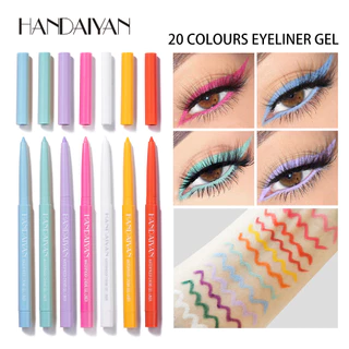 20 Cores Matte Perolado Não Fácil de Manchar Gel Delineador de Olhos Rotativo Eyeliner Eyeshadow