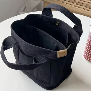 Bolsa de lona com fivela magnética, bolsa casual de armazenamento ao ar livre, adequada para viagens, sacola prática
