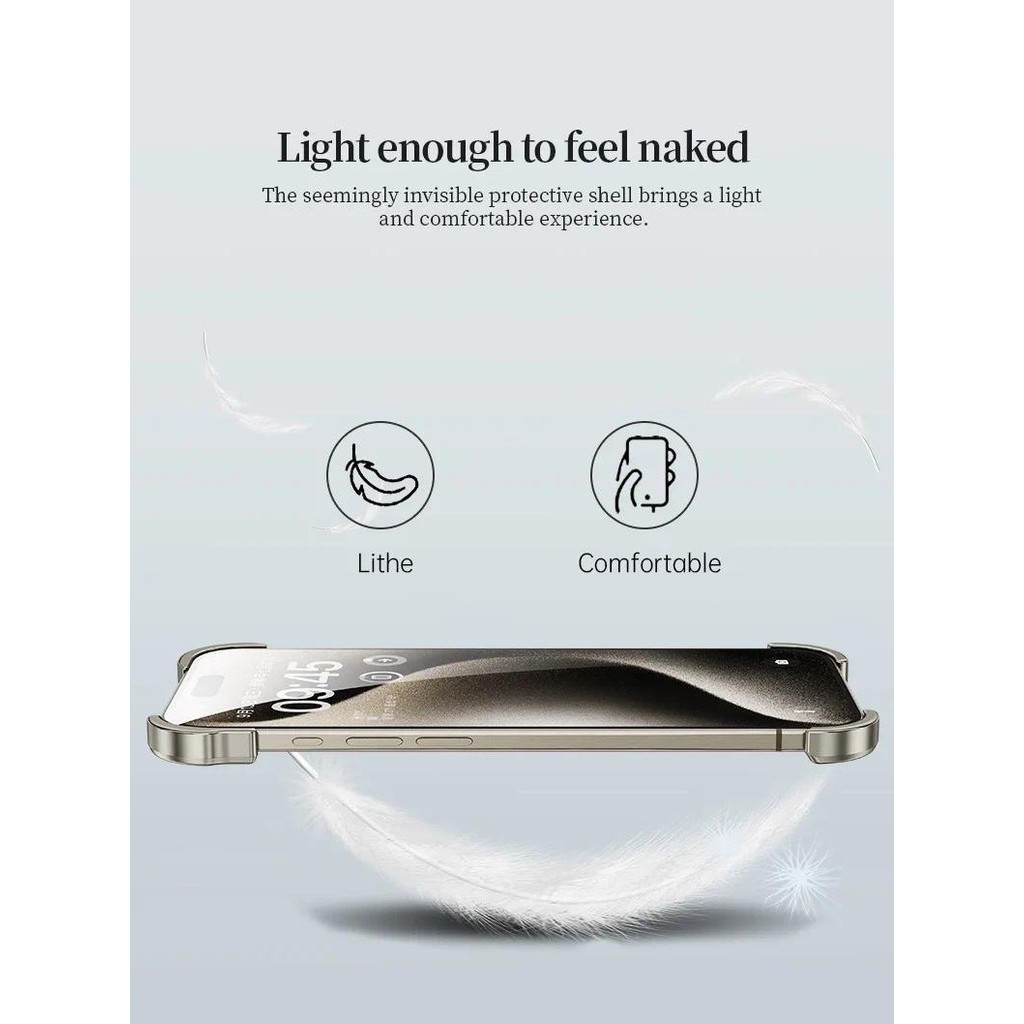 Capa De Proteção Da Lente Câmera Titanium Frameless Metal Bumper Para