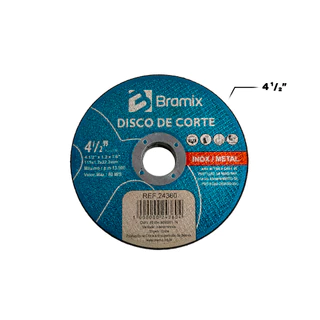Kit 10 Discos De Corte Fino Inox Para Lixadeira Esmerilhadeira Profissional Bramix
