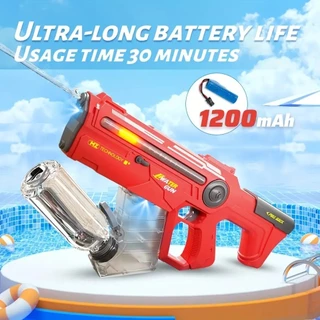 Pulverizador de água automático de um botão, pistola de água, pistola de água elétrica de modo duplo, pistola de água manual e automática de longa duração