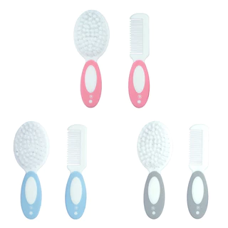 Kit Escova e Pente Cerdas Brancas Bebê Infantil Pimpolho em Oferta na Shopee